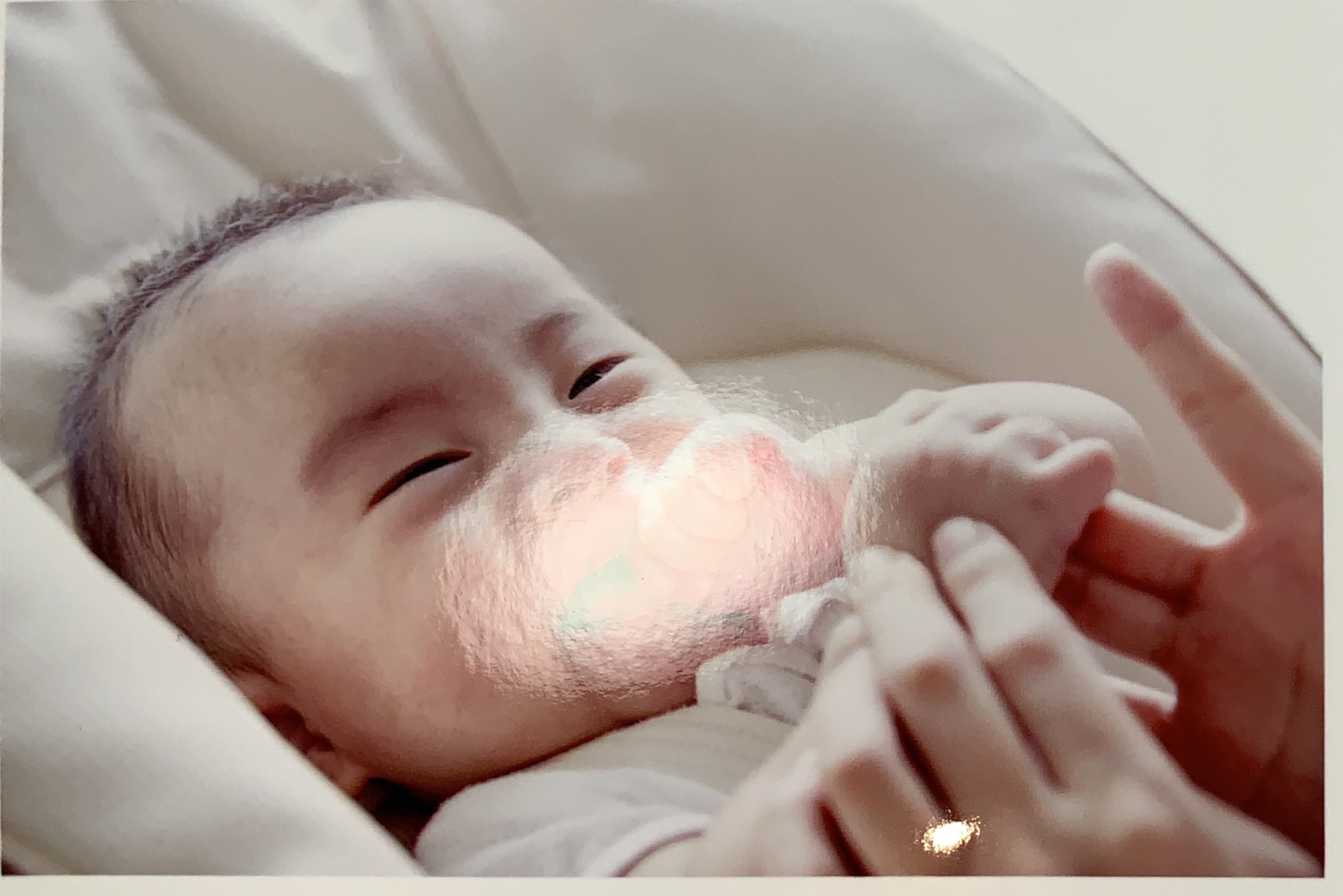 光が反射した写真